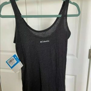 Columbia Athletic Tank Dark Charcoal Gray Small